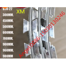 Hot Dipped Galvanized Bto-22 450, 600, 700, 900, 960mm Concertina Razor Barbed Wire